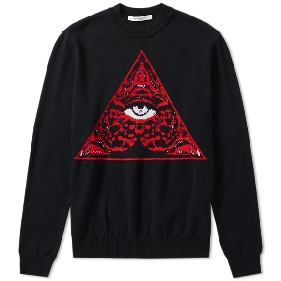GIVENCHY ALL SEEING EYE CREW KNIT SZ M *NWOT* - Picture 2 of 10